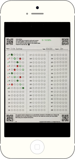 Bubble test scanner on phone