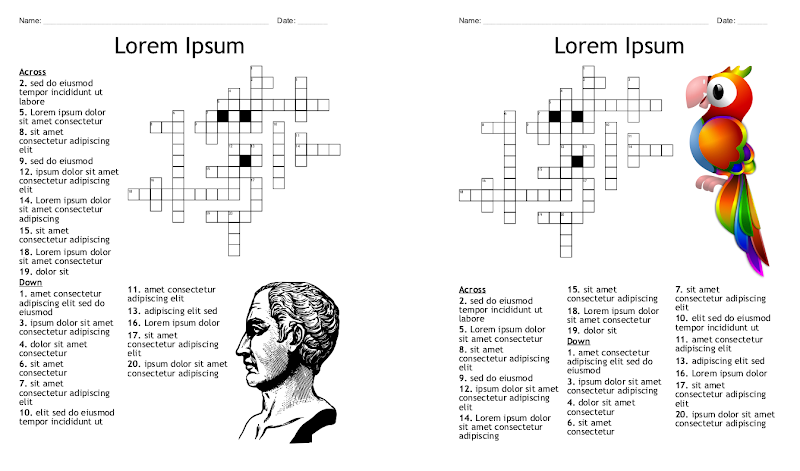 Example crossword puzzle