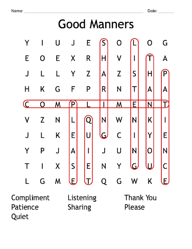 Word search with large type