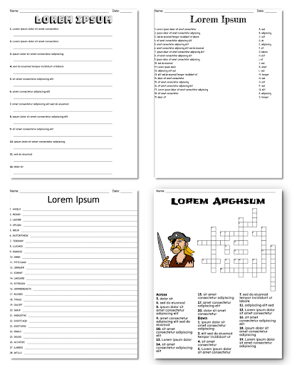 Four different types of puzzles